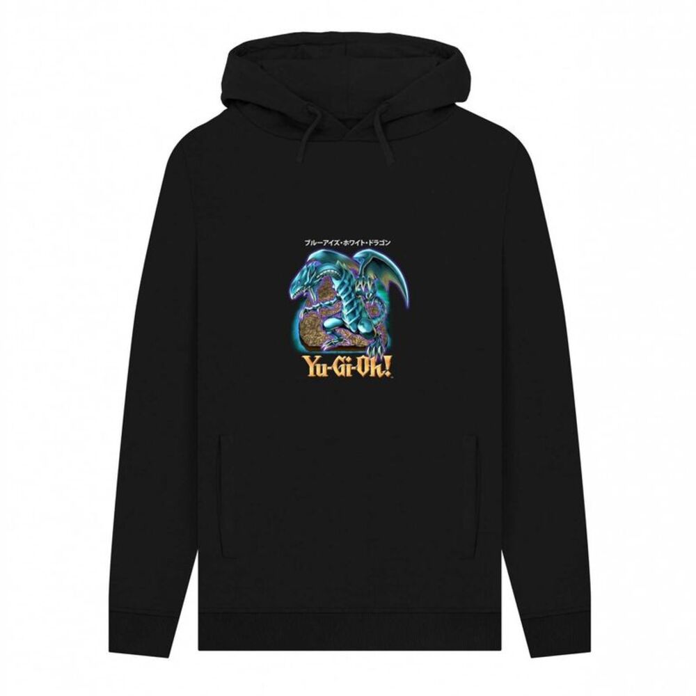 Yu-Gi-Oh! Unisex Adult Blue-Eyes White Dragon Hoodie / Black